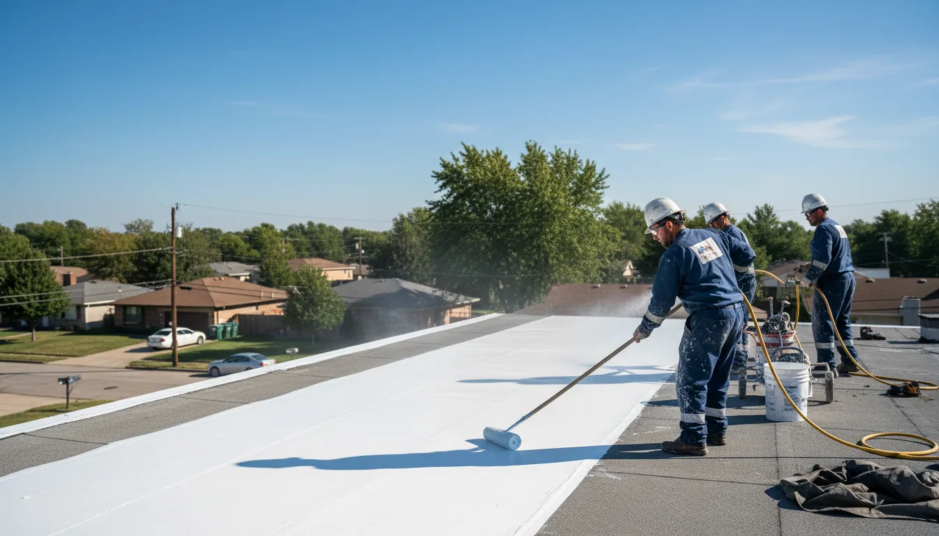 Commercial roof coating in Roxie, MS near me